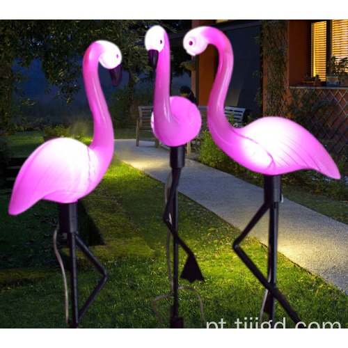 Lâmpada de flamingo movida a energia solar